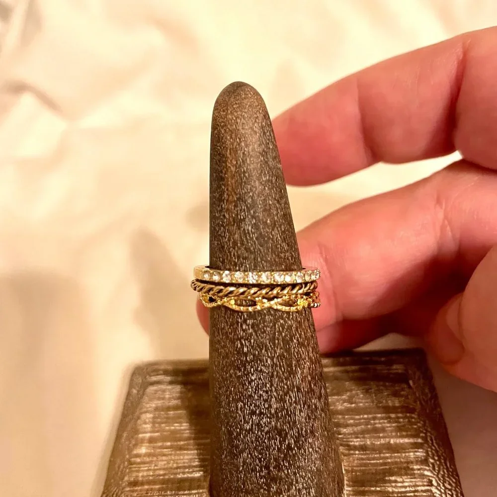 Three's Not a Crowd Stacking Ring Trio - Picture 3 of 3
